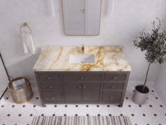 Sonoma 60 in W x 22 in D Free Standing Reeded Single Sink Bathroom Vanity - photo 19