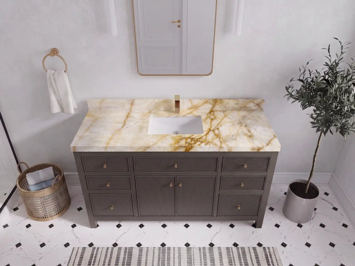 Sonoma 60 in W x 22 in D Free Standing Reeded Single Sink Bathroom Vanity - photo 19