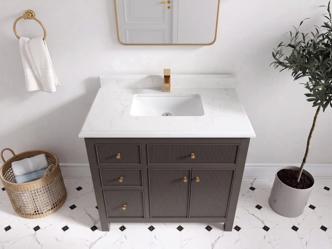Sonoma 36 in. W x 22 in. D with Center Sink Bathroom Vanity | 
              
                Urbane Bronze
                
                  
             - SON_URB_WHQZ_36CR - photo №37