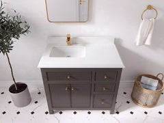 Sonoma 36 in. W x 22 in. D Left Offset Sink Bathroom Vanity - photo 36