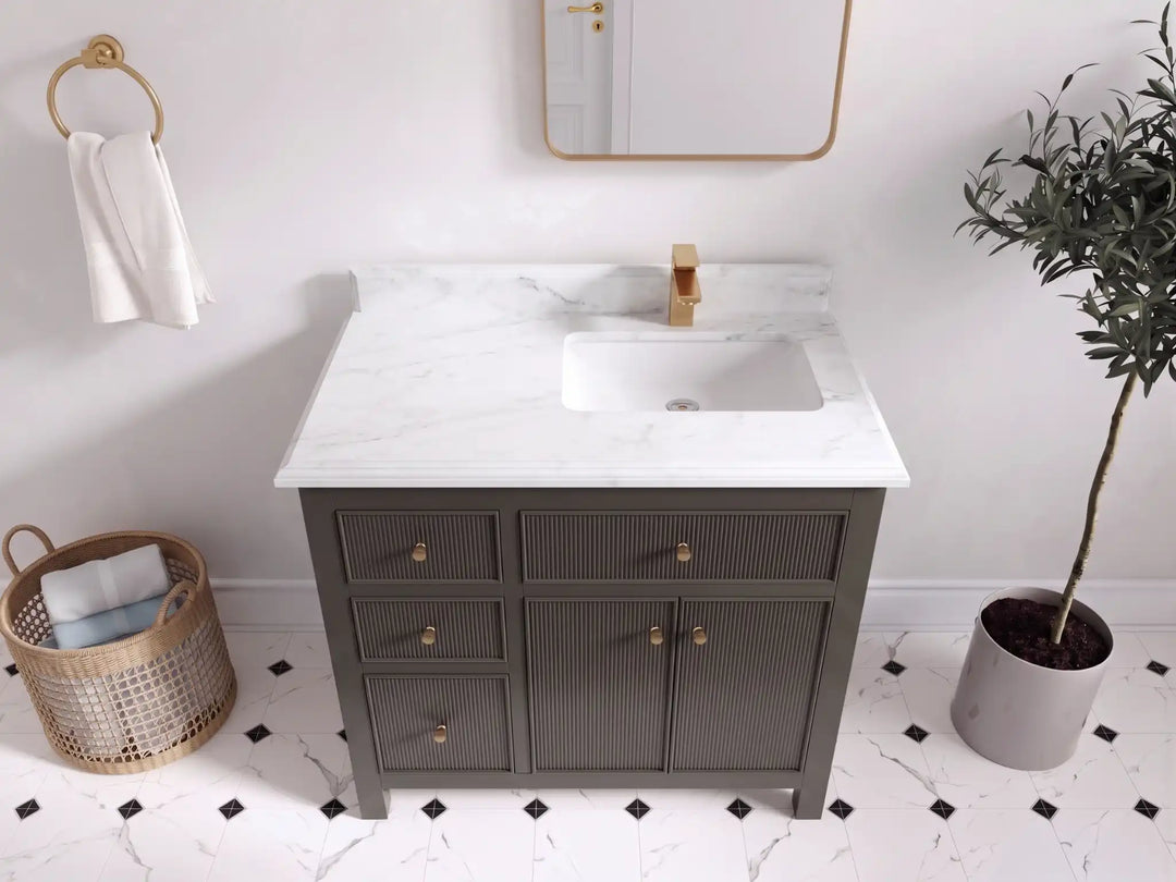 Sonoma 36 in. W x 22 in. D Right Offset Sink Bathroom Vanity | 
              
                Urbane Bronze
                
                  
             - SON_URB_WHQZ_36R - photo №41