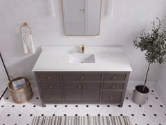 Sonoma 60 in W x 22 in D Free Standing Reeded Single Sink Bathroom Vanity - photo 24