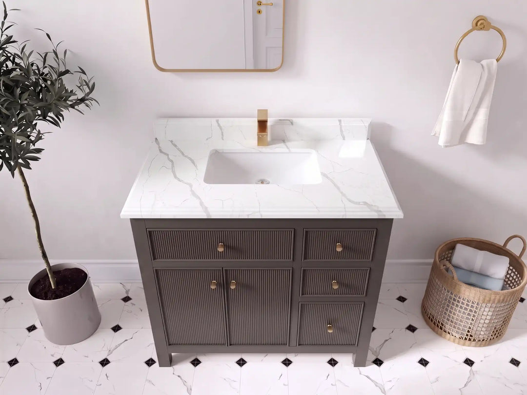 Sonoma 36 in. W x 22 in. D Center Sink Bathroom Vanity | 
              
                Urbane Bronze
                
                  
             - SON_URB_WHQZ_36CL - photo №14