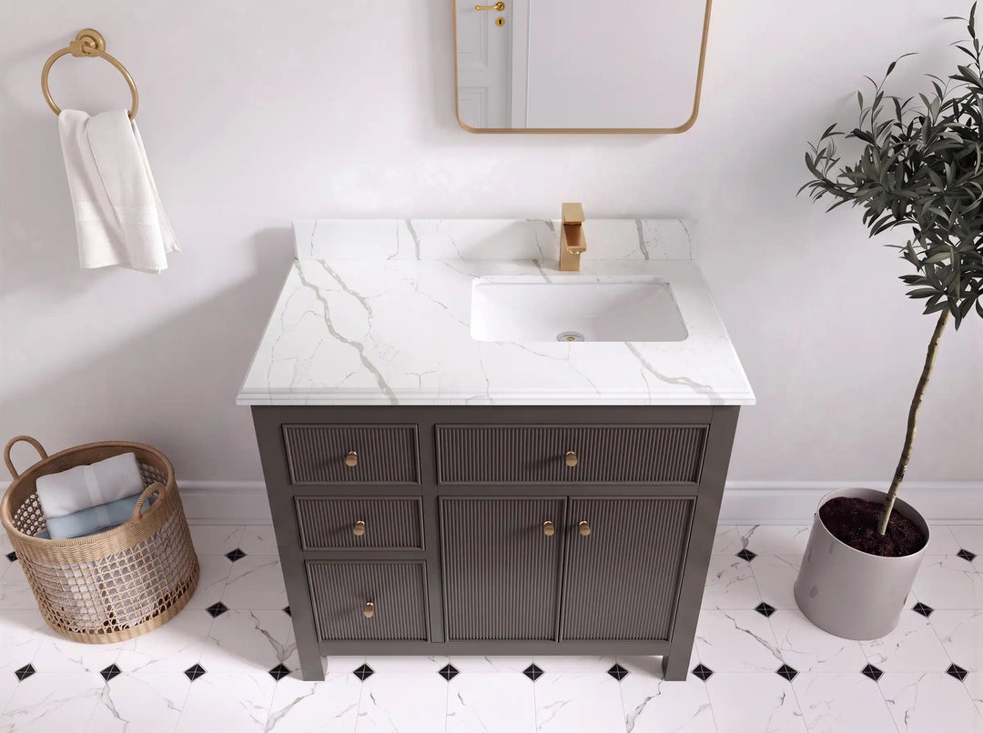 Sonoma 36 in. W x 22 in. D Right Offset Sink Bathroom Vanity | 
              
                Urbane Bronze
                
                  
             - SON_URB_WHQZ_36R - photo №17