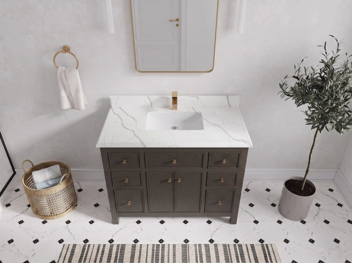 Sonoma 42 in W x 22 in D Free Standing Reeded Single Sink Bathroom Vanity - photo 15