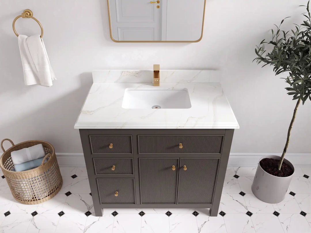 Sonoma 36 in. W x 22 in. D with Center Sink Bathroom Vanity | 
              
                Urbane Bronze
                
                  
             - SON_URB_WHQZ_36CR - photo №36