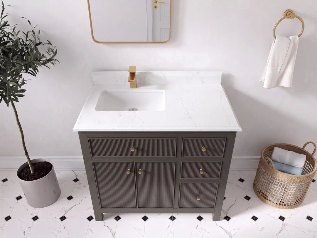 Sonoma 36 in. W x 22 in. D Left Offset Sink Bathroom Vanity | 
              
                Urbane Bronze
                
                  
             - SON_URB_WHQZ_36L - photo №31