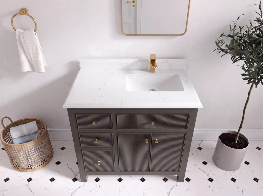Sonoma 36 in. W x 22 in. D Right Offset Sink Bathroom Vanity | 
              
                Urbane Bronze
                
                  
             - SON_URB_WHQZ_36R - photo №18