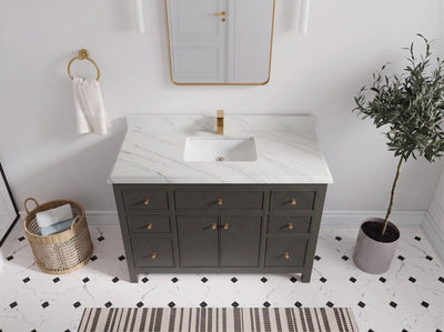 Sonoma 42 in W x 22 in D Free Standing Reeded Single Sink Bathroom Vanity