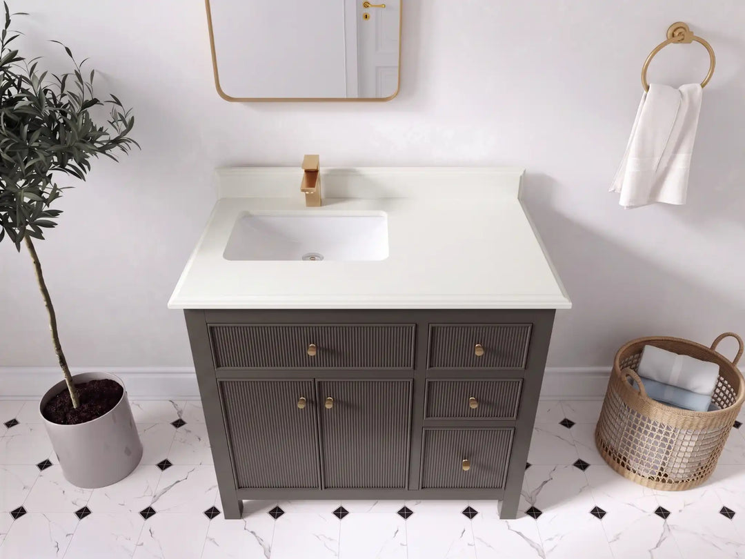 Sonoma 36 in. W x 22 in. D Left Offset Sink Bathroom Vanity | 
              
                Urbane Bronze
                
                  
             - SON_URB_WHQZ_36L - photo №16
