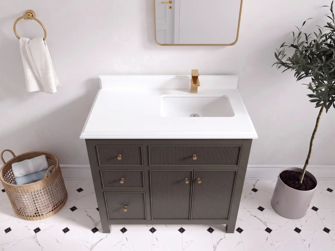 Sonoma 36 in. W x 22 in. D Right Offset Sink Bathroom Vanity | 
              
                Urbane Bronze
                
                  
             - SON_URB_WHQZ_36R - photo №20