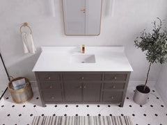 Sonoma 60 in W x 22 in D Free Standing Reeded Single Sink Bathroom Vanity - photo 11