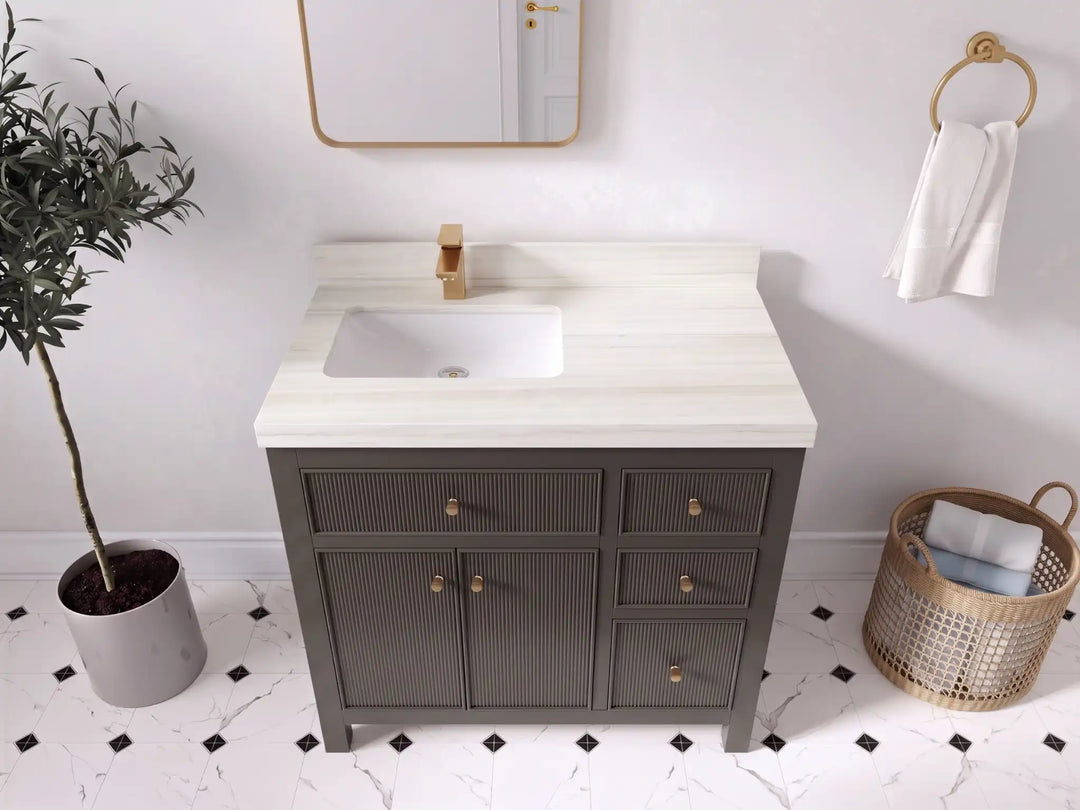 Sonoma 36 in. W x 22 in. D Left Offset Sink Bathroom Vanity | 
              
                Urbane Bronze
                
                  
             - SON_URB_WHQZ_36L - photo №28