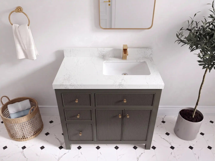 Sonoma 36 in. W x 22 in. D Right Offset Sink Bathroom Vanity - photo 21