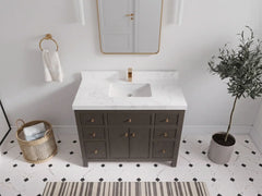 Sonoma 42 in W x 22 in D Free Standing Reeded Single Sink Bathroom Vanity - photo 36