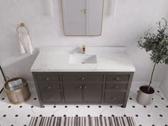 Sonoma 60 in W x 22 in D Free Standing Reeded Single Sink Bathroom Vanity - photo 28