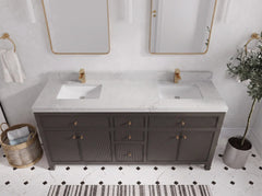Sonoma 72 in W x 22 in D Free Standing Reeded Double Sink Bathroom Vanity - photo 14