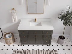 Sonoma 48 in W x 22 in D Free Standing Reeded Single Sink Bathroom Vanity - photo 14