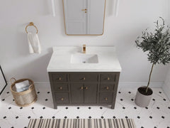 Sonoma 42 in W x 22 in D Free Standing Reeded Single Sink Bathroom Vanity - photo 31