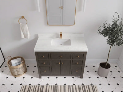 Sonoma 42 in W x 22 in D Free Standing Reeded Single Sink Bathroom Vanity