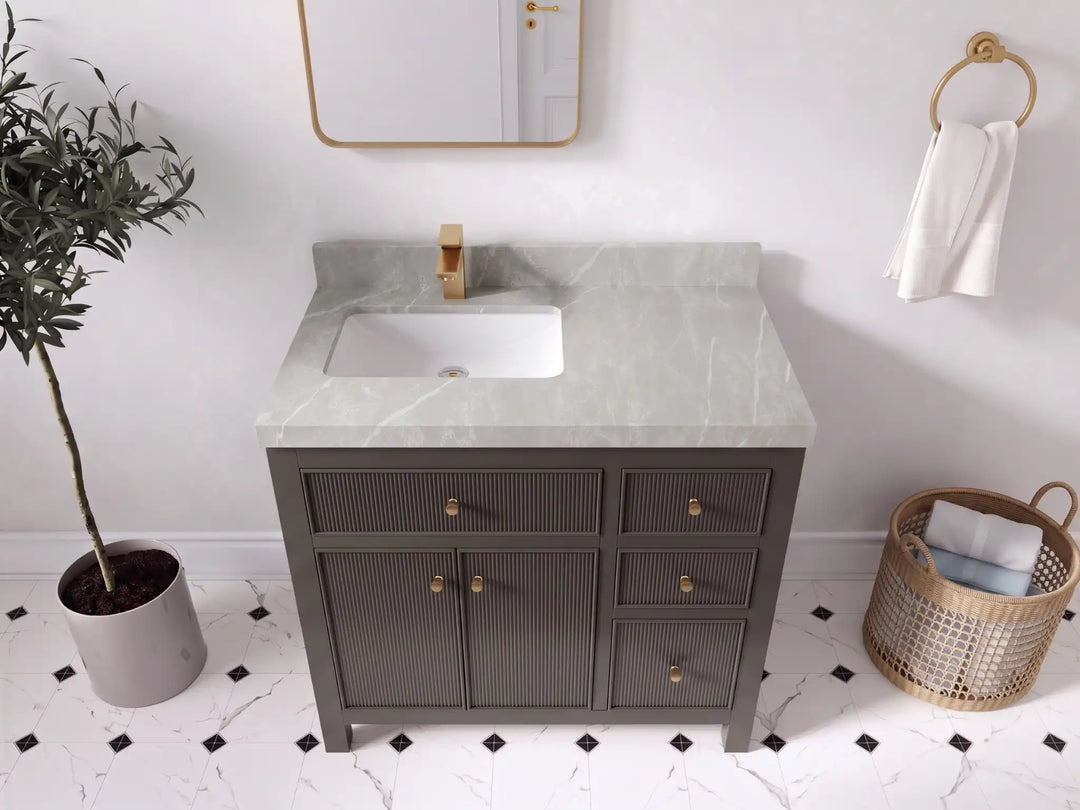 Sonoma 36 in. W x 22 in. D Left Offset Sink Bathroom Vanity | 
              
                Urbane Bronze
                
                  
             - SON_URB_WHQZ_36L - photo №21