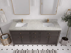 Sonoma 72 in W x 22 in D Free Standing Reeded Double Sink Bathroom Vanity - photo 18