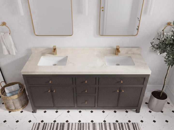 Sonoma 72 in W x 22 in D Free Standing Reeded Double Sink Bathroom Vanity - photo 16