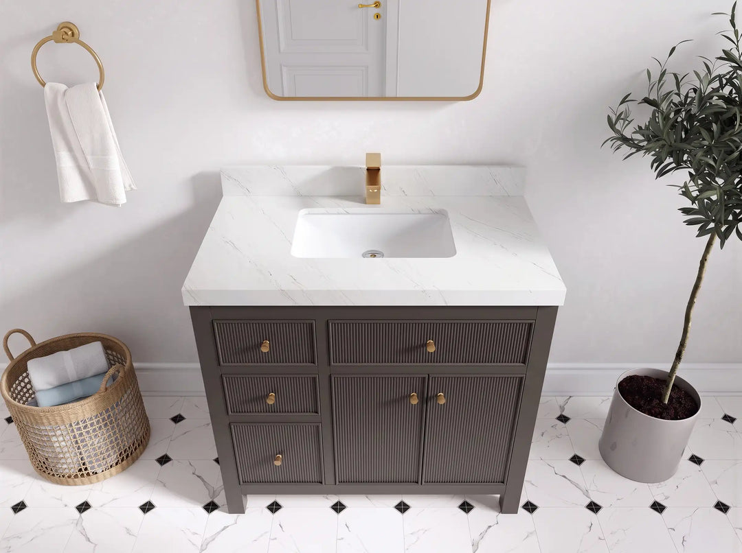 Sonoma 36 in. W x 22 in. D with Center Sink Bathroom Vanity | 
              
                Urbane Bronze
                
                  
             - SON_URB_WHQZ_36CR - photo №22