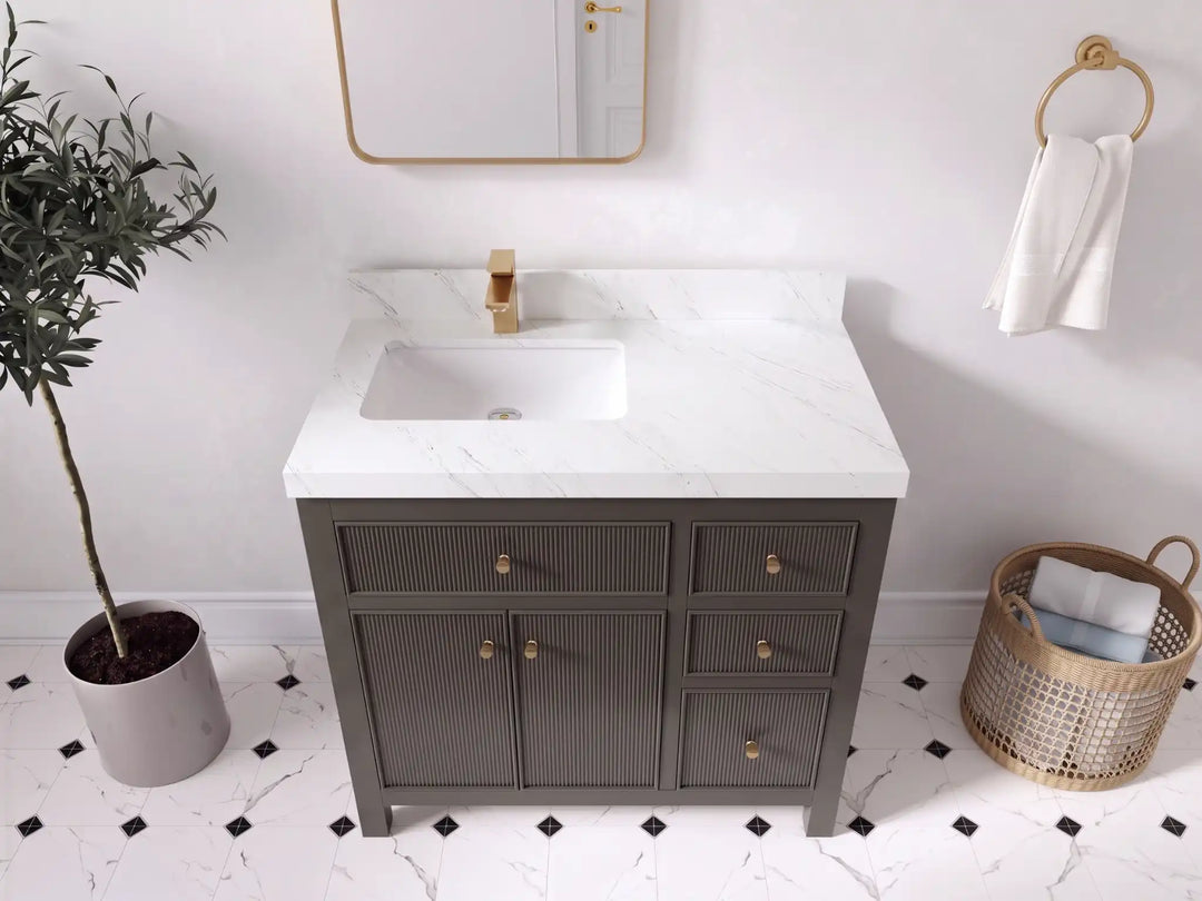Sonoma 36 in. W x 22 in. D Left Offset Sink Bathroom Vanity | 
              
                Urbane Bronze
                
                  
             - SON_URB_WHQZ_36L - photo №20