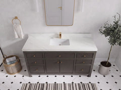 Sonoma 60 in W x 22 in D Free Standing Reeded Single Sink Bathroom Vanity - photo 30