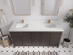 Sonoma 72 in W x 22 in D Free Standing Reeded Double Sink Bathroom Vanity - photo 17