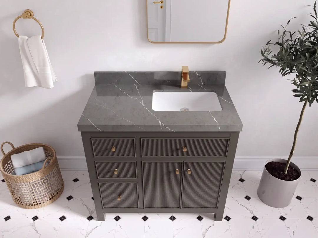Sonoma 36 in. W x 22 in. D Right Offset Sink Bathroom Vanity | 
              
                Urbane Bronze
                
                  
             - SON_URB_WHQZ_36R - photo №26