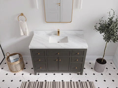 Sonoma 48 in W x 22 in D Free Standing Reeded Single Sink Bathroom Vanity - photo 16