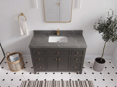 Sonoma 48 in W x 22 in D Free Standing Reeded Single Sink Bathroom Vanity - photo 37