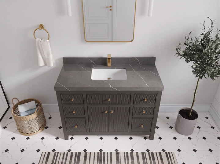 Sonoma 48 in W x 22 in D Free Standing Reeded Single Sink Bathroom Vanity - photo 38