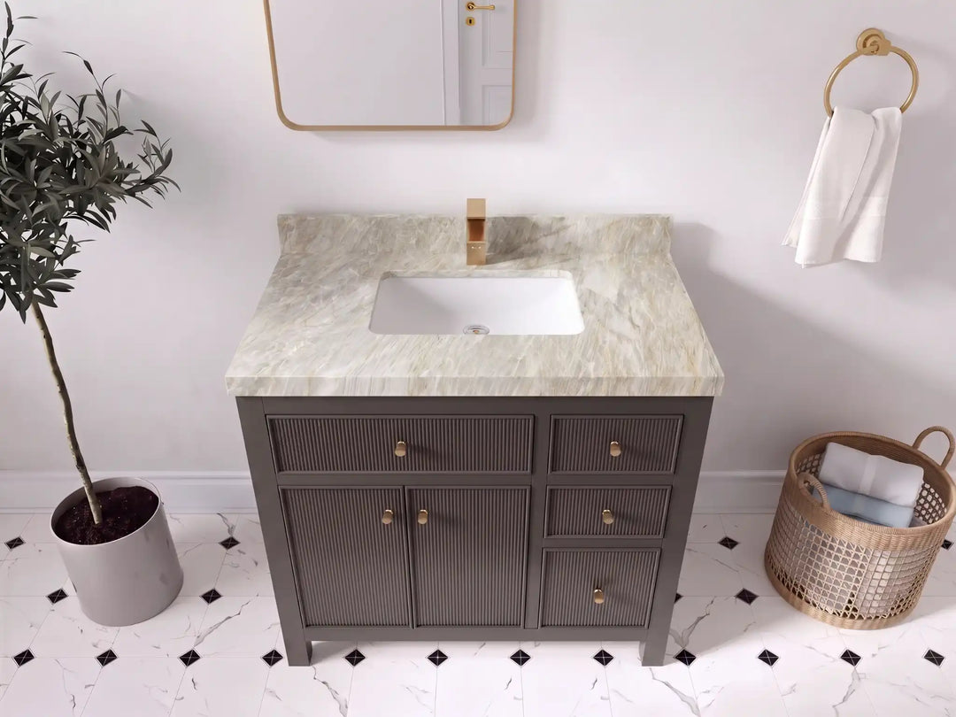 Sonoma 36 in. W x 22 in. D Center Sink Bathroom Vanity | 
              
                Urbane Bronze
                
                  
             - SON_URB_WHQZ_36CL - photo №34