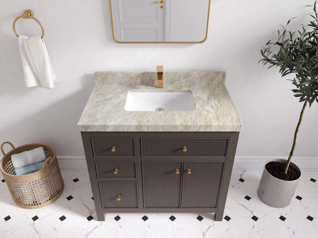 Sonoma 36 in. W x 22 in. D with Center Sink Bathroom Vanity | 
              
                Urbane Bronze
                
                  
             - SON_URB_WHQZ_36CR - photo №32