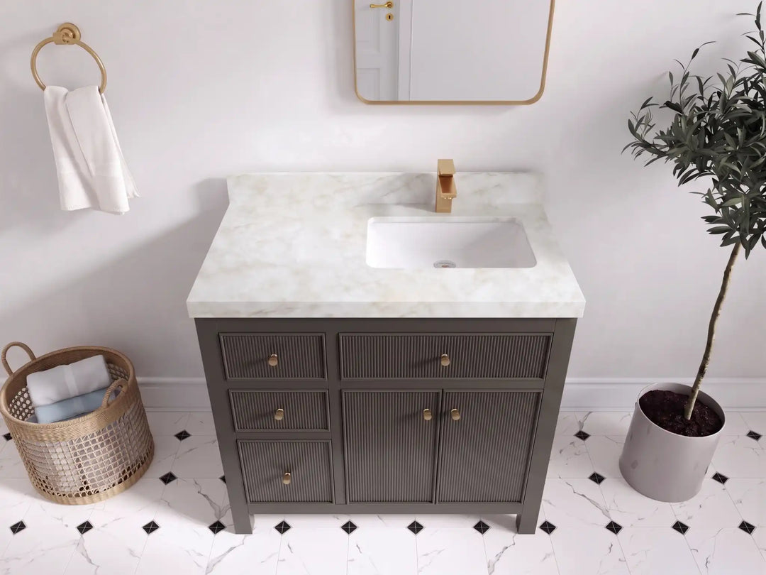 Sonoma 36 in. W x 22 in. D Right Offset Sink Bathroom Vanity | 
              
                Urbane Bronze
                
                  
             - SON_URB_WHQZ_36R - photo №35