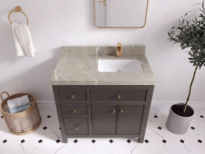 Sonoma 36 in. W x 22 in. D Right Offset Sink Bathroom Vanity - photo 36