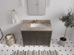 Sonoma 42 in W x 22 in D Free Standing Reeded Single Sink Bathroom Vanity - photo 32