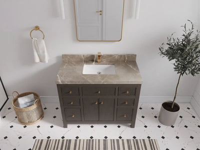 Sonoma 42 in W x 22 in D Free Standing Reeded Single Sink Bathroom Vanity