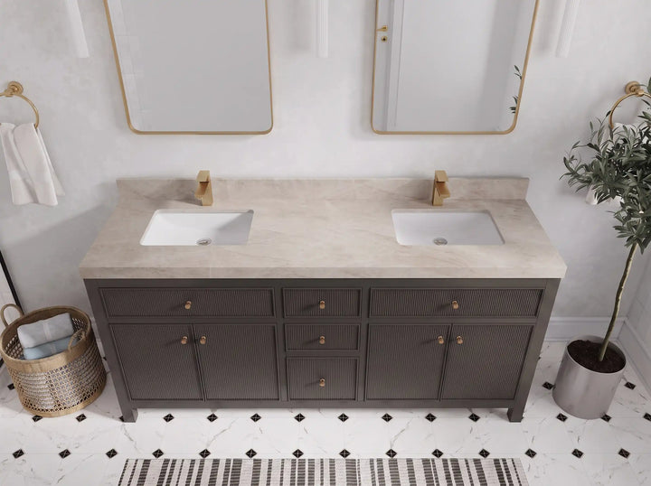 Sonoma 72 in W x 22 in D Free Standing Reeded Double Sink Bathroom Vanity - photo 29