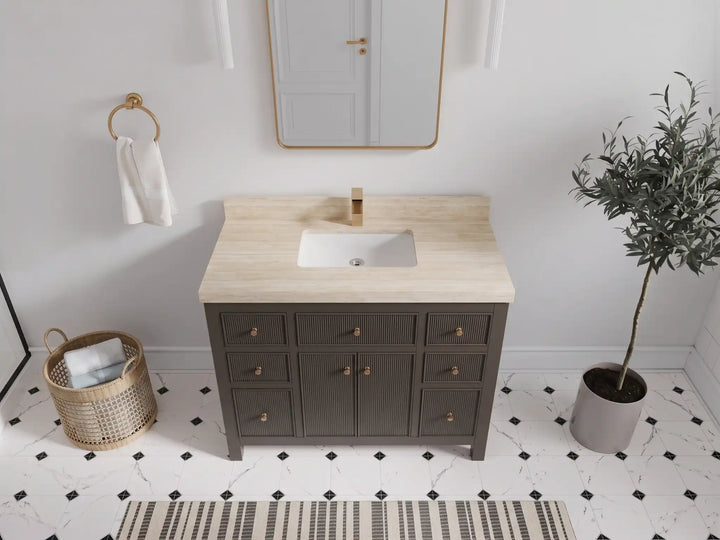 Sonoma 42 in W x 22 in D Free Standing Reeded Single Sink Bathroom Vanity - photo 35