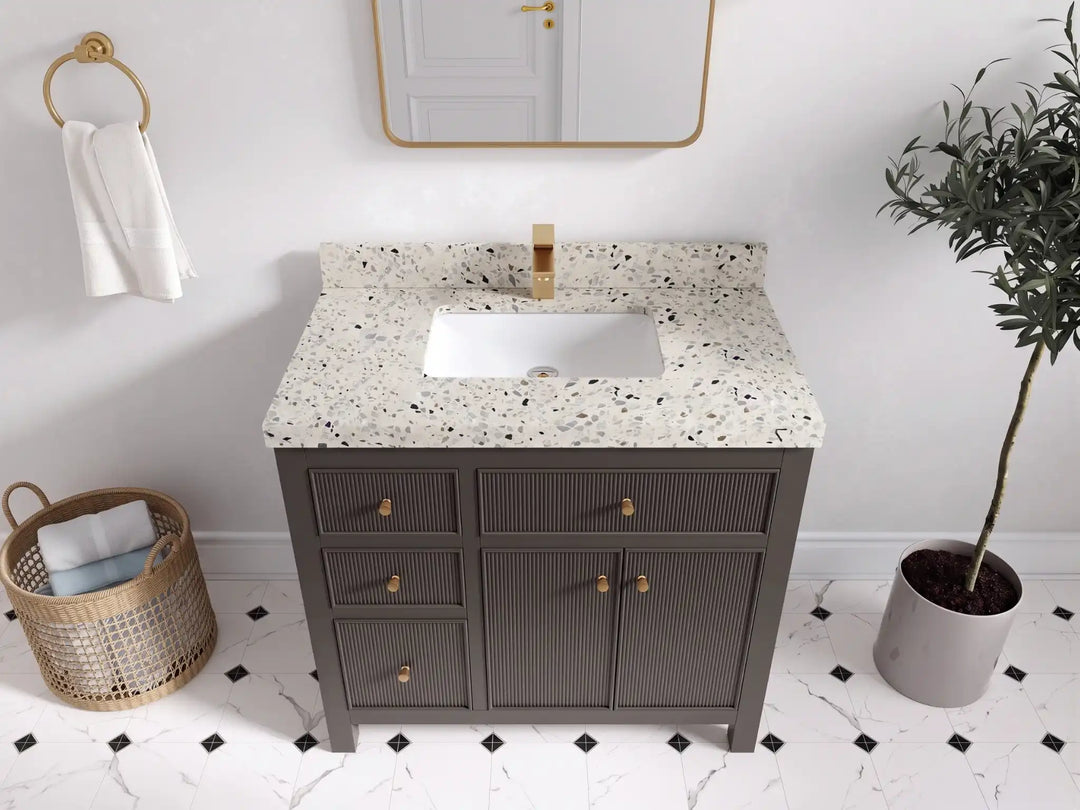 Sonoma 36 in. W x 22 in. D with Center Sink Bathroom Vanity | 
              
                Urbane Bronze
                
                  
             - SON_URB_WHQZ_36CR - photo №29