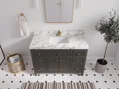 Sonoma 48 in W x 22 in D Free Standing Reeded Single Sink Bathroom Vanity - photo 18