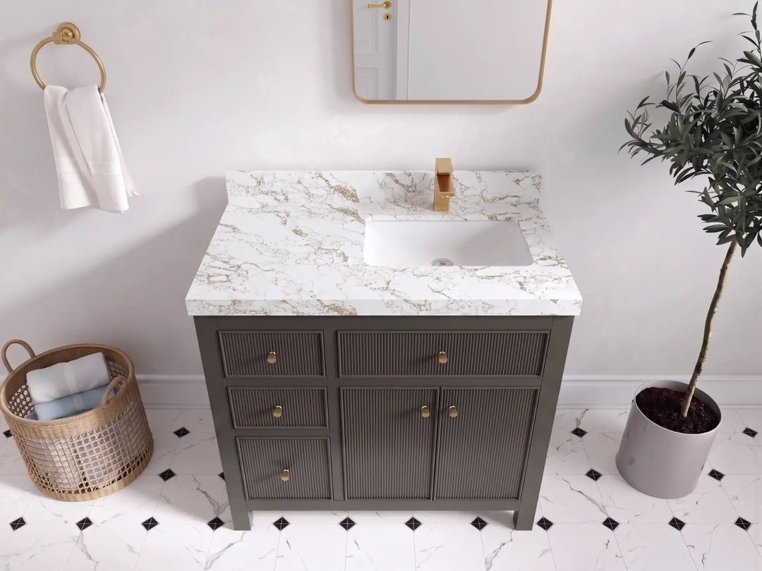 Sonoma 36 in. W x 22 in. D Right Offset Sink Bathroom Vanity | 
              
                Urbane Bronze
                
                  
             - SON_URB_WHQZ_36R - photo №29