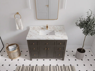 Sonoma 42 in W x 22 in D Free Standing Reeded Single Sink Bathroom Vanity