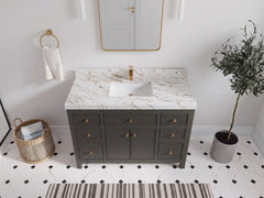 Sonoma 48 in W x 22 in D Free Standing Reeded Single Sink Bathroom Vanity - photo 19