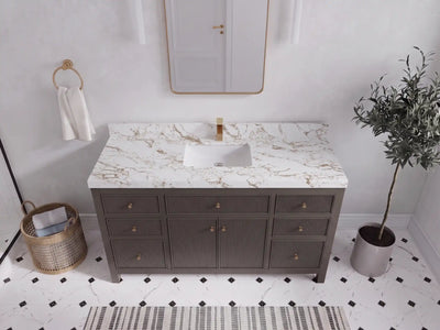 Sonoma 60 in W x 22 in D Free Standing Reeded Single Sink Bathroom Vanity