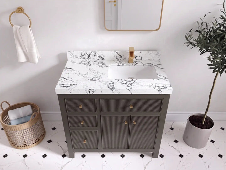 Sonoma 36 in. W x 22 in. D Right Offset Sink Bathroom Vanity - photo 30